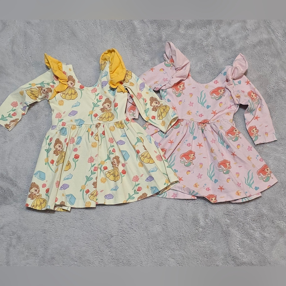 6-12mos Monica and Andy Double Ruffle Let's Dance Dresses